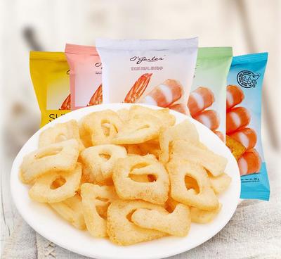 【印尼進口零食 膨化食品 奧嘉萊原味蝦片火辣味蝦片30g 多口】價格_廠家_圖片 -